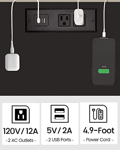 TUTOTAK End Table with Charging Station, Side Table, Nightstand - Image 6