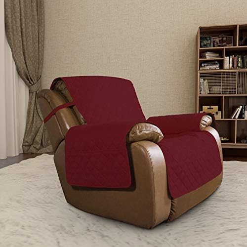 Easy-Going Reversible Couch Cover, Oversized Recliner, Christmas Red/Ivory - Image 2