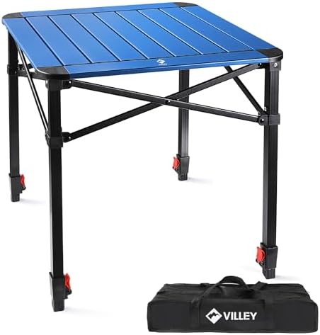 VILLEY Folding Camping Square Table, Portable Aluminum Table, Medium by VILLEY