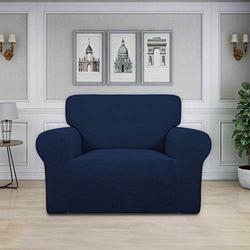 Easy-Going Stretch Oversized Chair Slipcover with Arm Washable Navy - Image 2