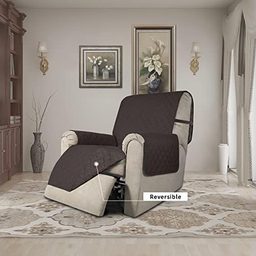 Easy-Going Reversible Couch Cover, Recliner 22 in, Chocolate/Chocolate - Image 2