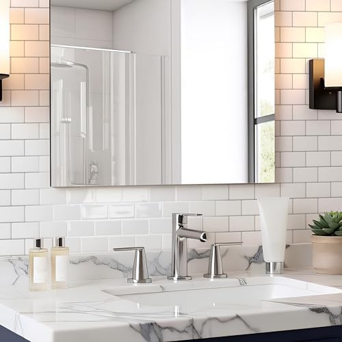 Art3d 10-Pack Subway Peel and Stick Backsplash, White with Silver Grout - Image 3