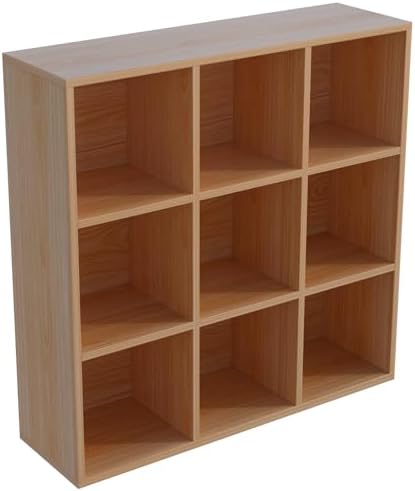 OSCHF 9-Cube Storage Shelf Bookcase, Oak - Image 7