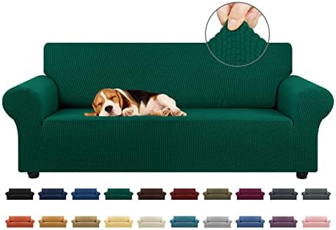 KEKUOU Stretch Couch Covers for Sofa, 3 Cushion Couch Slipcover,Hunter by KEKUOU