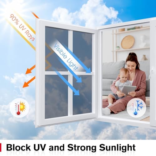 Haton One Way Window Privacy Film for Home, Silver 23.6" x 78.7" - Image 2