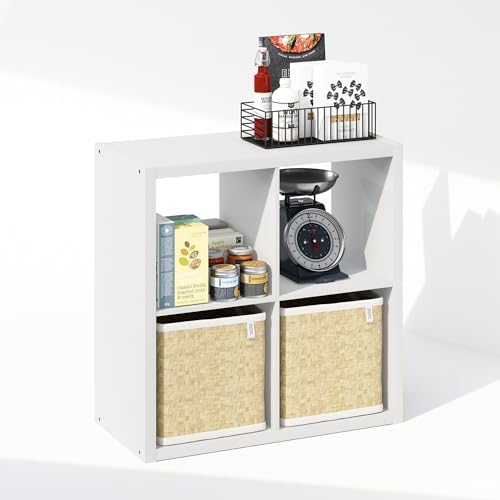 Furinno Cubic Extra Thick 4-Cube Closet Organizers and Storage, White - Image 5