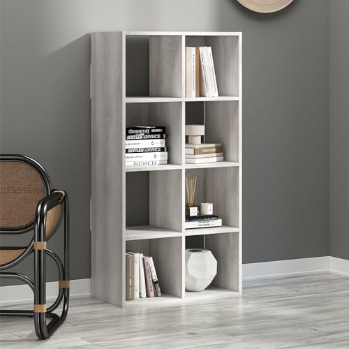 Signature Design by Ashley 8 Cube Storage Organizer Bookcase, Whitewash - Image 2