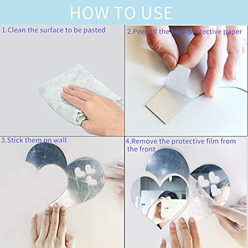 12PCS Wavy Mirror Wall Stickers Decor, 3D Art DIY Home Decorative Acrylic Mirror for Home Living Room Bedroom Sofa TV Setting Wall Decoration Decor(6.3 * 6.7inches)… - Image 6