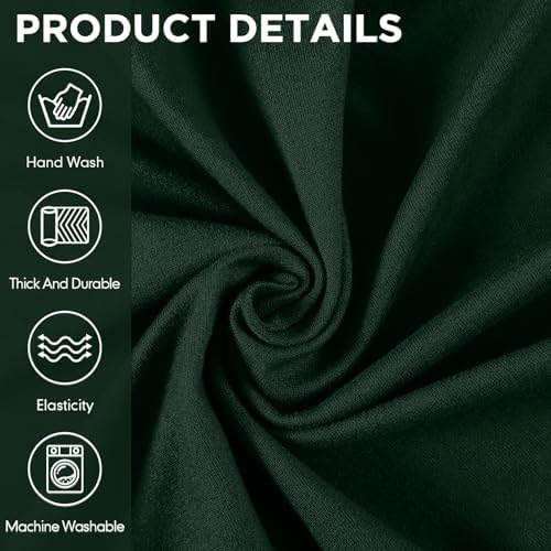Peryiter 3 Pcs Couch and Loveseat Sofa Covers,Dark Green,Milk Silk - Image 5