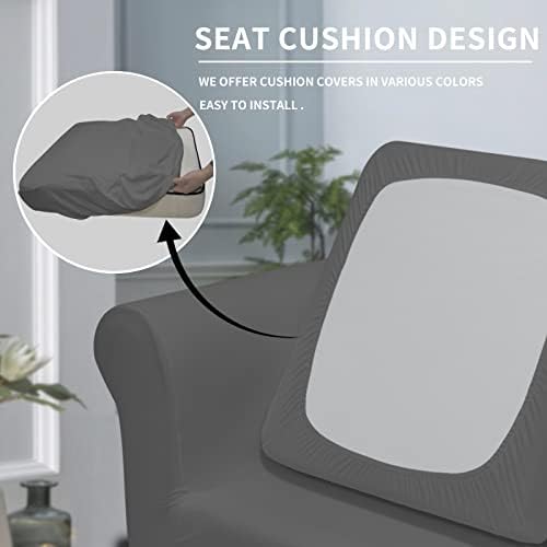 Easy-Going 2 Pieces Stretch Sofa Slipcover for Armchair Washable - Image 3