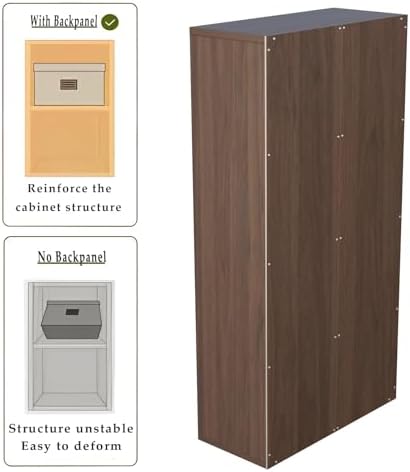 OSCHF 8-Cube Storage Shelf Bookcase, Walnut - Image 6