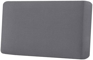 H.VERSAILTEX Super Stretch Individual Seat Cushion Covers Sofa Covers Couch Cushion Covers Slipcover Sets Thick Jacquard Textured Twill Fabric (1 Piece Loveseat Cushion Cover, Grey) by HVERSAILTEX