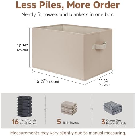 StorageWorks Storage Baskets for Shelves, Light Brown, Extra Large, 3-Pack - Image 6
