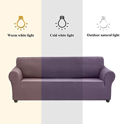 Joccun Stretch Chair Couch Cover,1-Piece Sofa Slipcover Spandex Jacquard Fabric Sofa Covers with Elastic Bottom,Washable Furniture Protector for Dogs,Cats,Kids(Armchair,Grapeade) - Image 3
