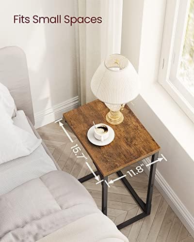VASAGLE C-Shaped End Table Set of 2, Small Sofa Side Table with Metal Frame - Image 3