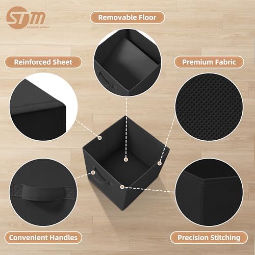 STORAGE MANIAC Storage Cubes, 11 Inch 8 Pack Collapsible Fabric Shelf Bins - Image 3