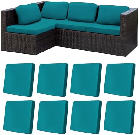 8 Pcs Outdoor Cushion Covers, Patio Sofa Cushion Covers Replacement by BIETYONE
