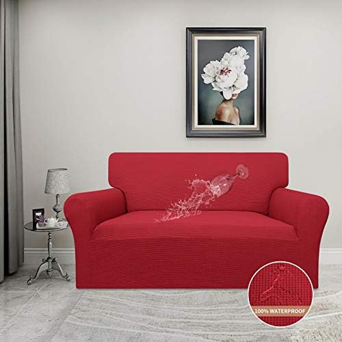 Easy-Going 100% Waterproof Loveseat Couch Cover Stretch Jacquard Sofa Cover - Image 2