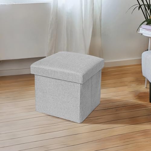2 Pcs Collapsible Storage Boxes with, Multi-Functional Storage Box, Ideal for Cloths, Toys, Photos, Keepsakes, Greeting Cards, Grey, 10 Inch - Image 2
