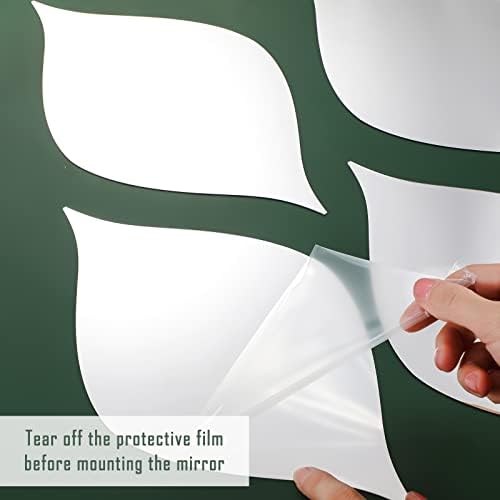 Amyhill 15 Pack Teardop Mirror Stickers Decor, Teardrop, Silver - Image 3
