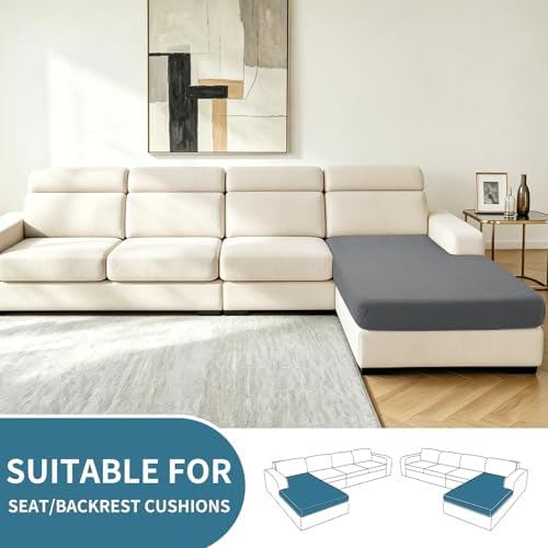 XINEAGE Stretch Chaise Cover for L Shaped Sofa Individual Sofa Slipcovers - Image 2