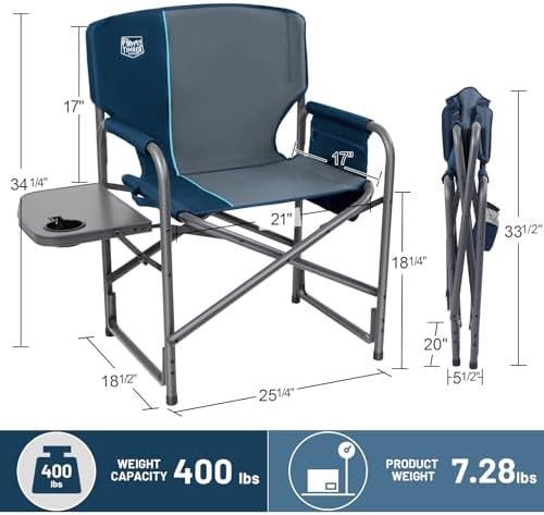 TIMBER RIDGE Aluminum Oversized Camping Chair, Support 400lbs - Image 3