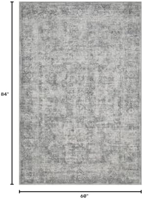 Rugxara Grey Area Rugs 5x7 Washable Rug for Living Room Bedroom - Image 2