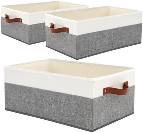 3 Pack Large Capacity Storage Bins Closet Organizer for Shelves by Unknown