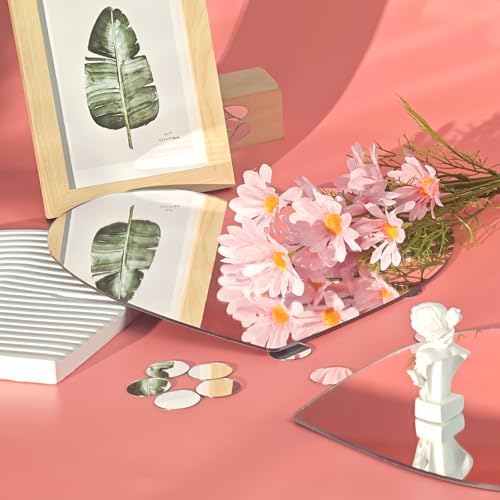 12 x 11.6″x 1Pcs Heart Shaped Acrylic Wall Mirror Tile for Wall - Image 6