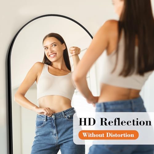 Arched Full Length Floor Mirror 56"x15", Body Standing Mirror - Image 2