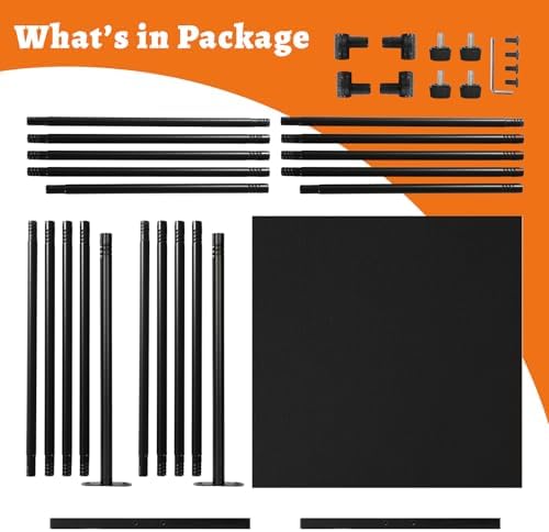 Room Divider Single Panel, 71''W x 71''H Height Adjustable Large Room Divider Panel for Office, Fabric Portable Privacy Screen Wall Divider for Room Separation, Black Freestanding Partition Separators - Image 7