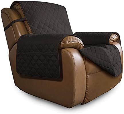 Easy-Going Oversized Recliner Chair Cover Reversible Sofa Cover Water Resistant Couch Cover Furniture Protector with Elastic Straps for Pets Kids Dog Cat (Oversized Recliner, Chocolate/Chocolate) by Easy-Going