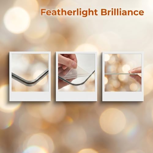 Mirror Tiles, 4 Pack 8 x 8 Inch Acrylic Mirror, Stick on Mirror Squares and Mirror Stickers, Shatter-Resistant Mirrors for Wall, Mirror for Classroom and DIY Mirror Wall Decor - Image 7