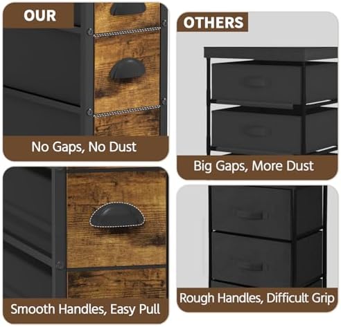 LASZOLA Narrow Cabinet Slim Storage Cart for Bathroom Small Space, 5 Tier - Image 4