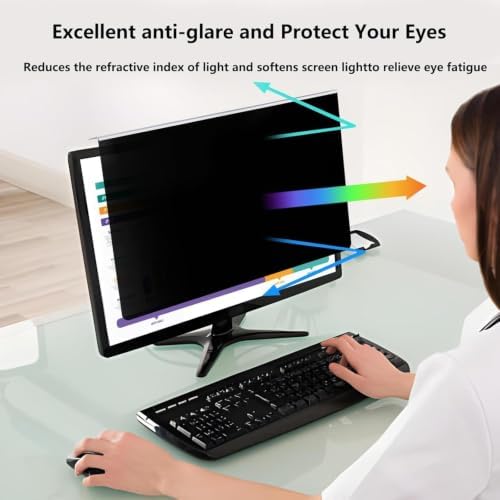 Hanging Computer Privacy Screen Protector Shield Compatible for 26/27 Inch - Image 4