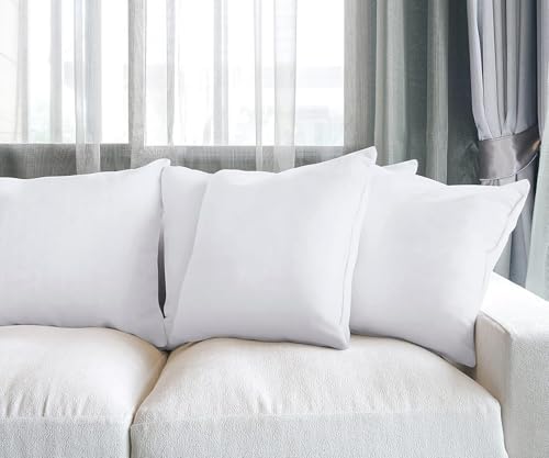 Utopia Bedding Throw Pillows (Set of 4, White) – 20 x 20 Inches Down Alternative Pillows for Bed, Sofa, and Couch - Fluffy Decorative Stuffer Pillow for Indoors & Outdoors - Image 4