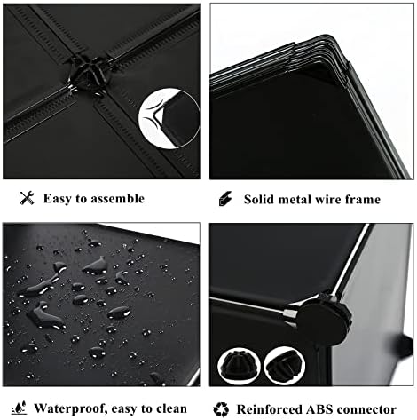 AWTATOS Cube Storage Organizer, 16 Cube Closet Organizer, Black - Image 6