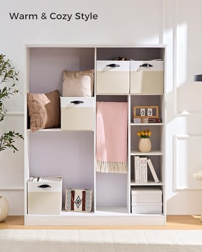 Cube Storage Bins | 9.5"x9.5"x9.8", Beige & White, 6 Pack - Image 7