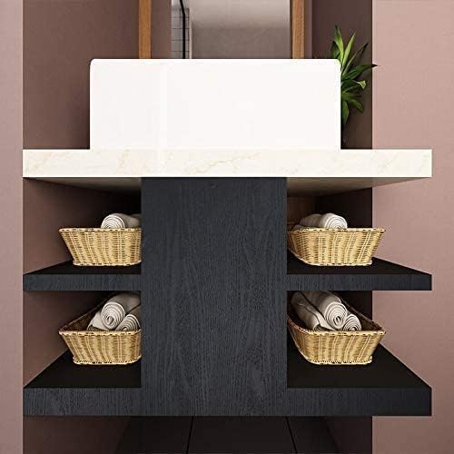 tiltil Black Wood Peel and Stick Wallpaper Wood Contact Paper 17.7" × 787" | Self-Adhesive Wallpaper Removable Waterproof Wall Paper Vinyl for Countertop Furniture Kitchen Countertop Easy to Clean - Image 5