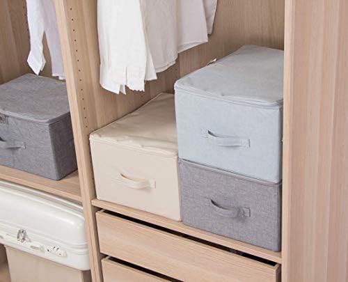 Sturdy Fabric Storage Bins with Lid, Shelves Clothes Storage Cubes,Set of 2 - Image 5