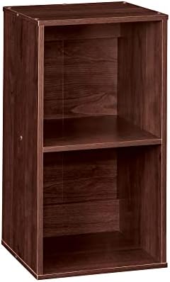 ClosetMaid Cubeicals 2-Cube Storage Shelf Organizer - Stackable or Wall-Mountable, Easy Assembly, Dark Cherry Finish - Image 5