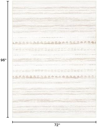 Nakagishi Boho 6x8 Area Rug Living Room Rugs Machine Washable Brown - Image 2