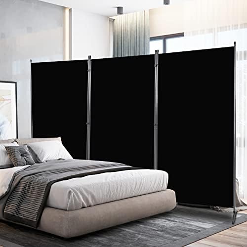 Room Divider 6FT Folding Privacy Screens, 3 Panel Partition Room Dividers by HOMSCREENER