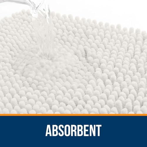 OLANLY Bathroom Rugs 36x24, Extra Soft Absorbent Chenille Bath Rugs - Image 4