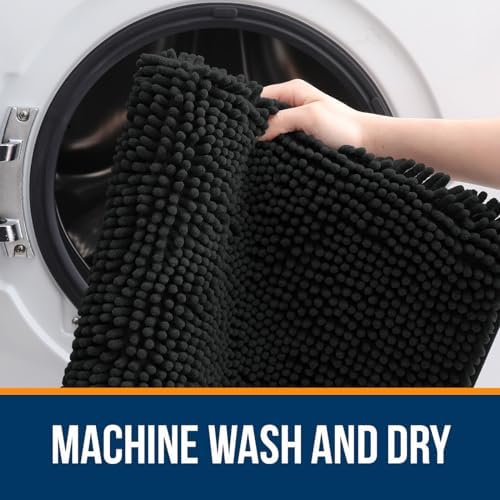 OLANLY Bathroom Rugs 34x21, Extra Soft Absorbent Chenille Bath Rugs - Image 5