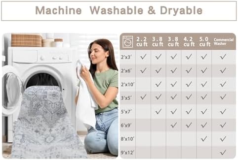 Washable Rugs 6x9 Area Rugs for Living Room,Bedroom,Dining Room,Playroom - Image 7