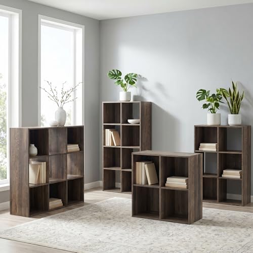 Signature Design by Ashley 6 Cube Storage Organizer, Brown Bookshelf - Image 7