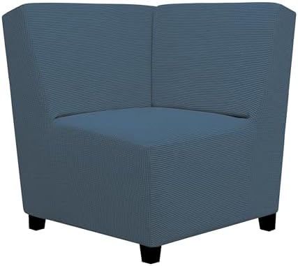 Easy-Going Stretch Soft Sectional Corner Sofa Couch Slipcover Bluestone by Easy-Going