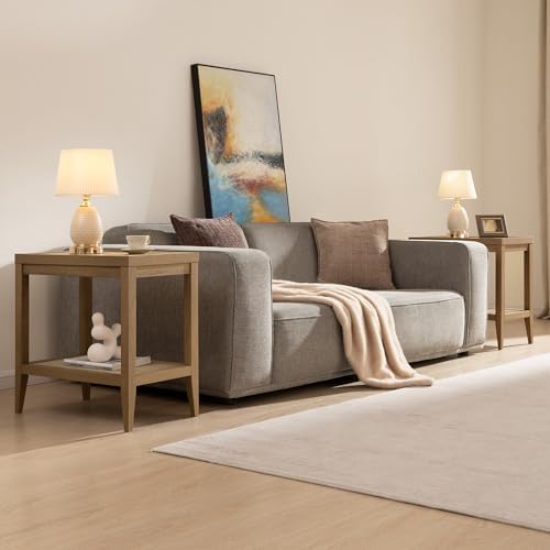 SICOTAS Rattan Living Room Side Table, 2 Pieces End Table with Storage - Image 3