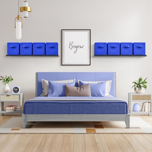 Sorbus Fabric Storage Cubes, 8 Pack, with Handles (Royal Blue) - Image 3